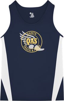 Stride Singlet, Navy / White